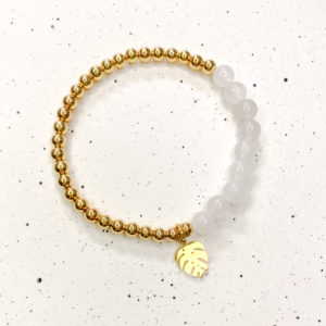 Gold Leaf Charm Bracelet